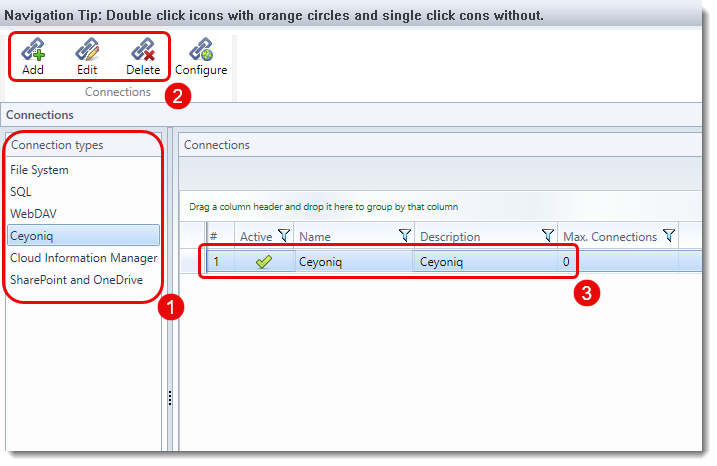 Adding/Editing Connections